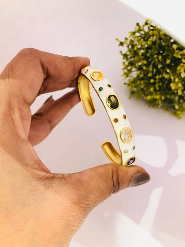 White Multi Stud Bracelet